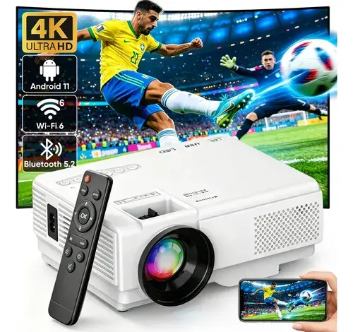 Projetor Android 4k M10 Smart 5g Wifi Bluetooth5.2 Portátil Tv Full Hd