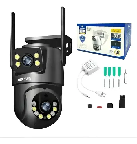 Câmera de Segurança IP Jortan JT-8695 Wi-Fi Lente Dupla 355° Full HD