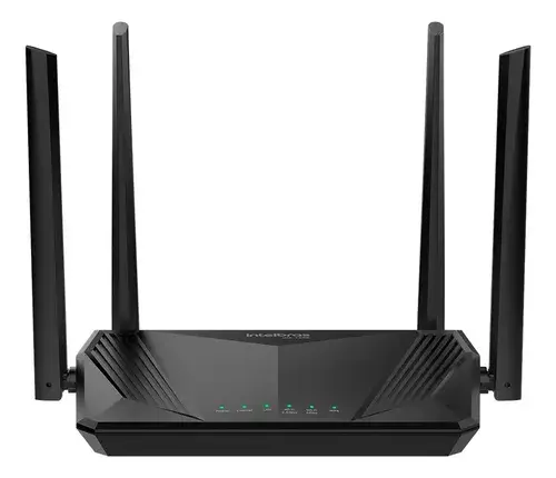 Roteador Wifi 6 Dual Band Mesh Gigabit 4 Antenas Intelbras W6-1500 Cor Preto