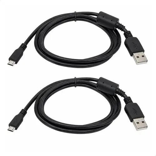Cabo Controle Ps4 1,8m V8 Usb Kit 2 Unidades Com Filtro