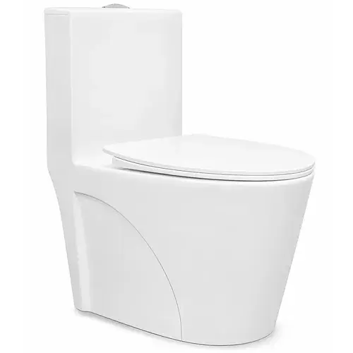 Vaso Sanitário Monobloco Completo Premium Branco Caixa Acoplada Assento Soft Close Duplo Acionamento Dual Flush 3/6L Sistema Vortex Turbo Flushing Saída Vertical Cerâmica Esmaltada Stillus Home