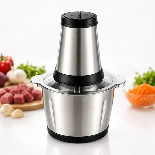 Processador De Alimentos Elétrico 2L Inox Moedor Picador 400W Multifuncional Cozinha