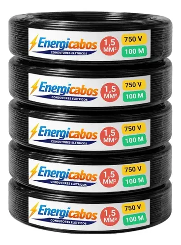 Cabo Flexível 1,5mm Rolo 100 Metros Unipolar 750v