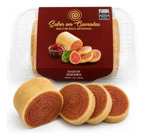 Bolo De Rolo Pernambucano Sabor Goiaba Legítimo E Saboroso