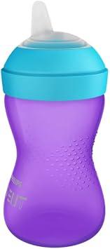 Copo de Transição Philips Avent My Grippy, À Prova de Vazamentos, Para Bebês Acima de 9 Meses -Roxo/azul