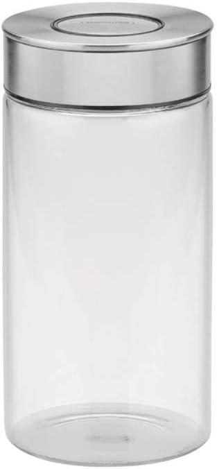 Pote de Vidro Tramontina Purezza com Tampa de Aço Inox 10 cm 1,4 L