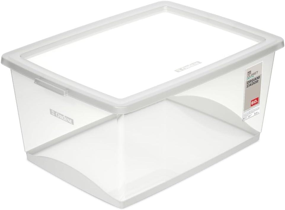 Organizador com Trava Ordene Br Cristal 60L