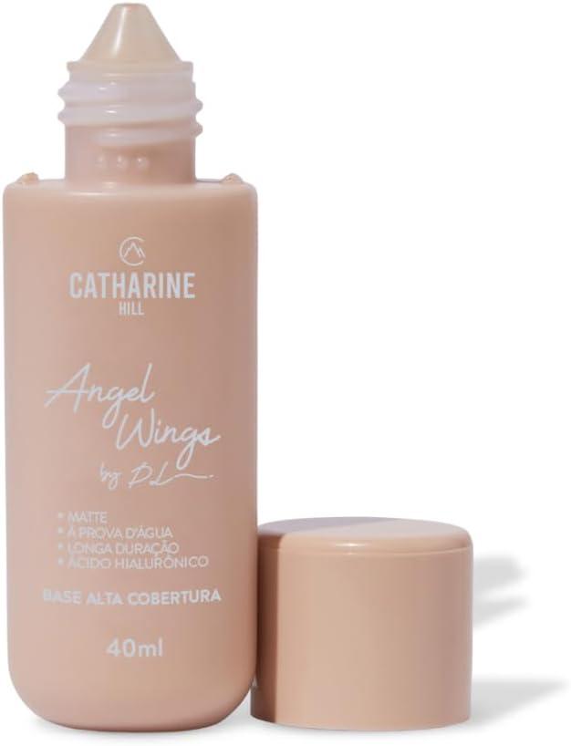 Catharine Hill Base Líquida Alta Cobertura Angel Wings 2022/A2 40ml À Prova D'água Acabamento Matte Vegano Ácido Hialurônico