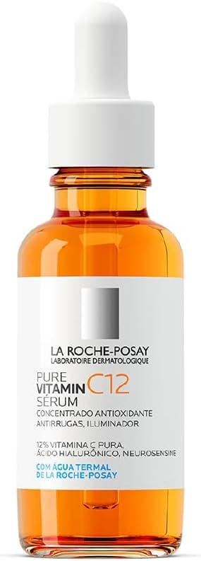 La Roche-Posay Pure Vitamine C10, Vitamina C Pura, Concentrado renovador e corretor, Ácido Hialurônico, Antioxidante, Antirrugas, Rugas e Linhas Finas
