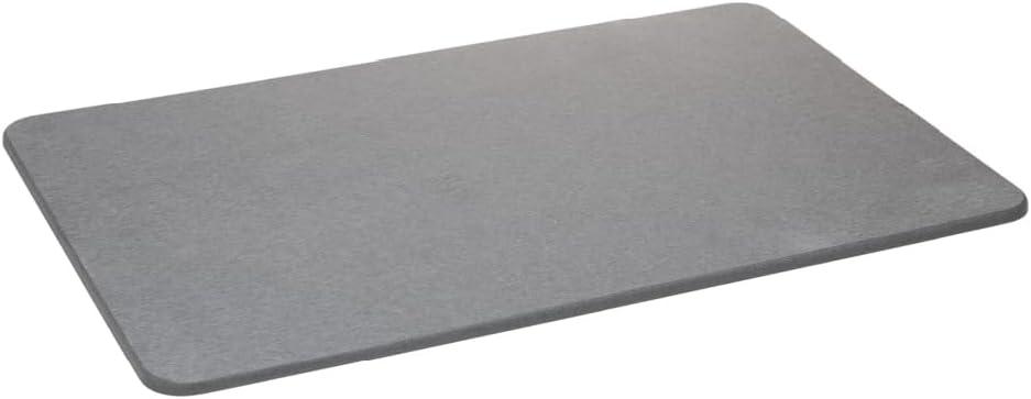 LYOR - Tapete de Pedra Diatomita para Banheiro Cinza Escuro 60cm x 39cm