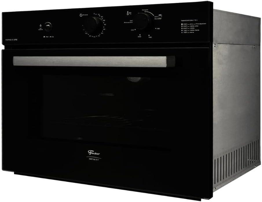 Fischer Forno a Gás Embutir Infinity 50L com Grill Preto 220V