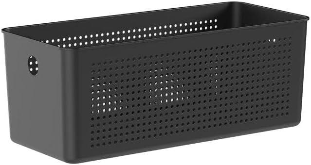 Ou Cesto Organizador Multiuso 6,6L Preto Linha Flow