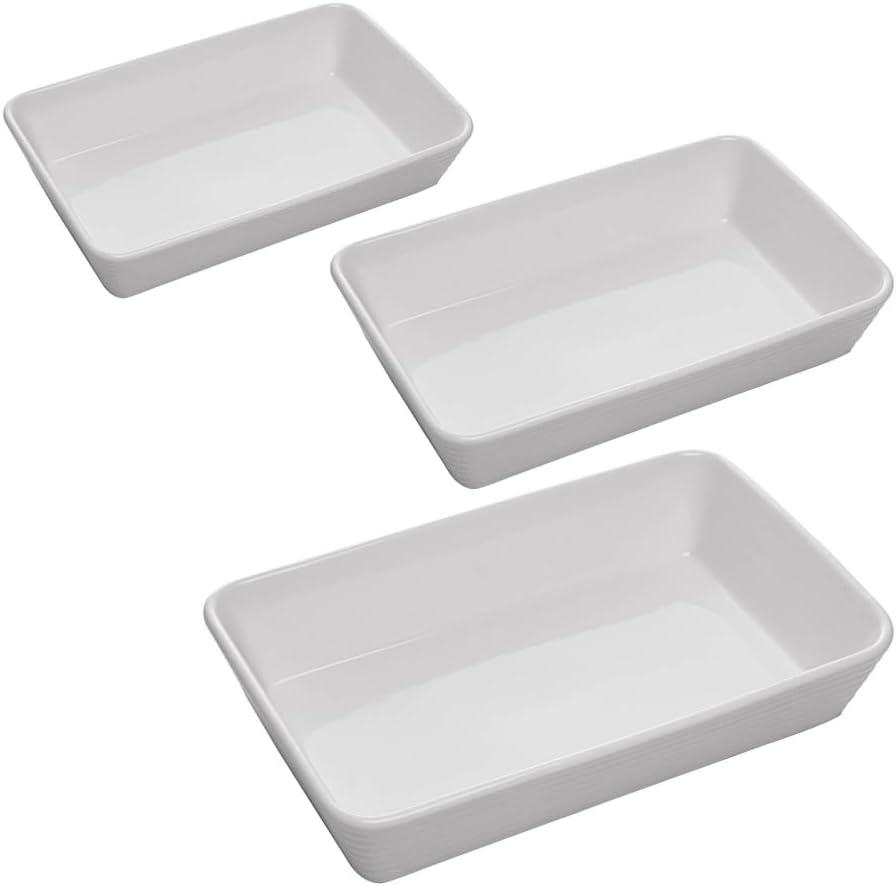 LYOR - Conjunto 3 Refratários Línea Branco Porcelana