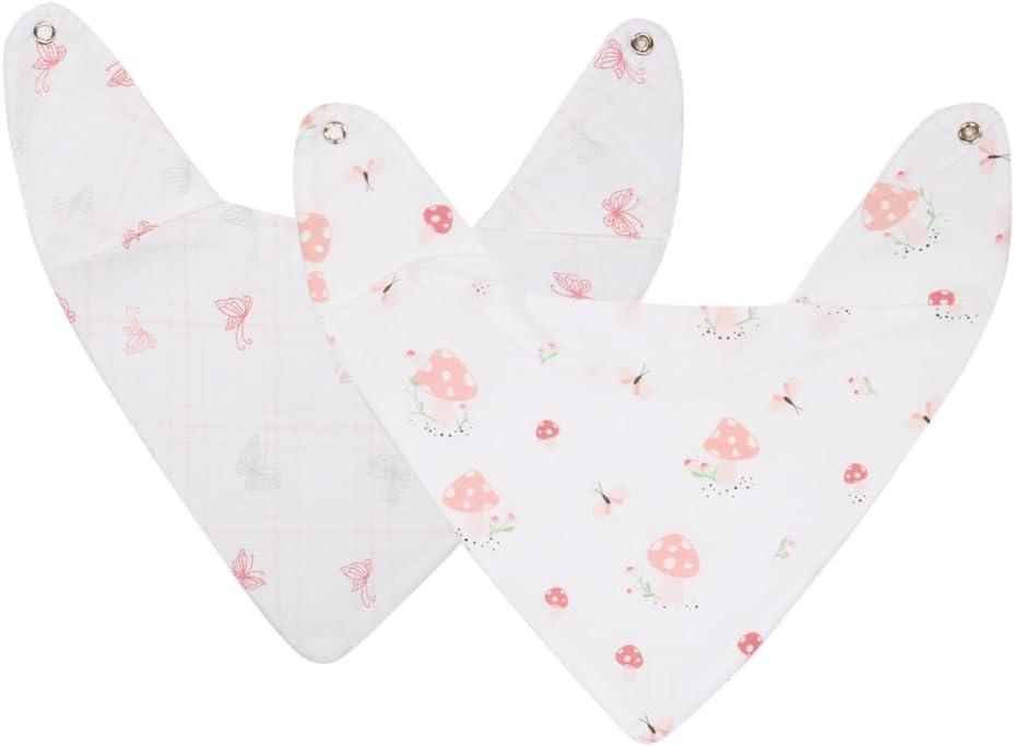 Babador Bandana Papi Baby 150 Fios Tamanho Único Kit com 2 Unidades, Encanto cogumelo
