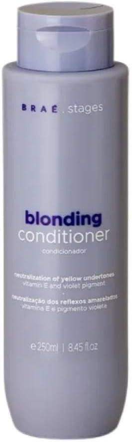 Braé Condicionador Loiro Matizador 250ml - Stages - Neutraliza Amarelo, Hidratação Profunda e Brilho Intenso