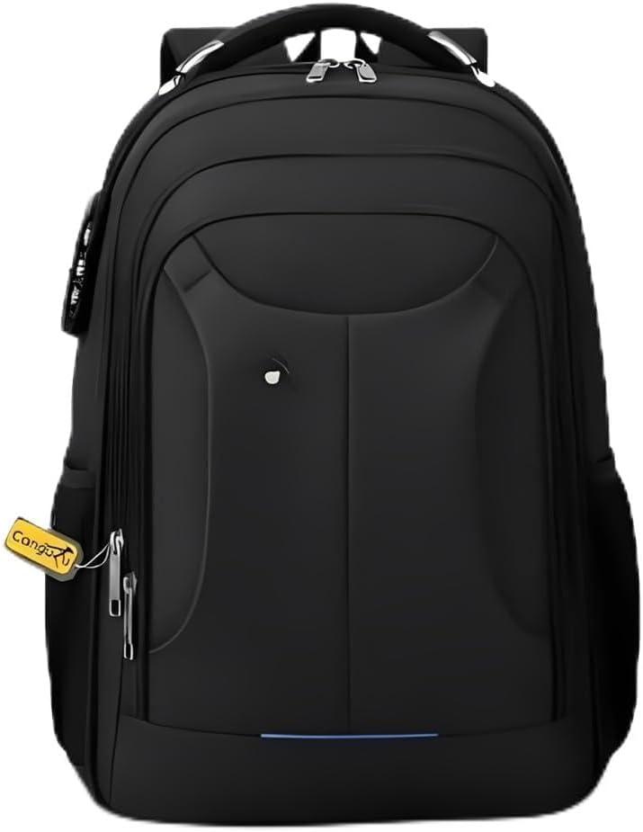 Mochila Bolsa Masculina Feminina Notebook Anti Furto Reforçada Semi Impermeável Escolar Faculdade Trabalho Viagem Resistente Executiva Cabo De Aço Saída Usb SAÍDA Fone DE OUVIDO - 2102 preto