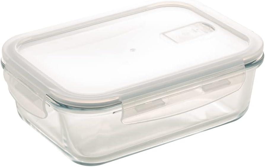 LYOR - Pote Hermético de Vidro Borossilicato Resistente a Calor com Tampa Plástica 1L