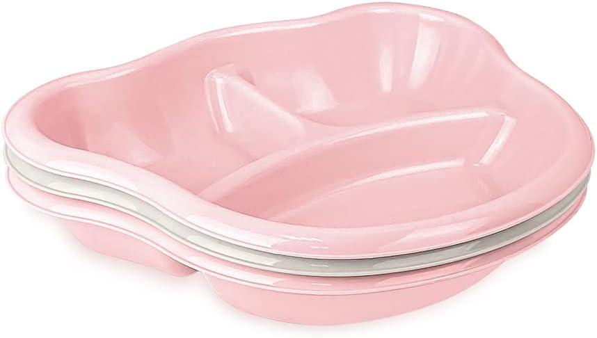 Adoleta Bebê Kit 03 pratos Infantis Rosa Claro