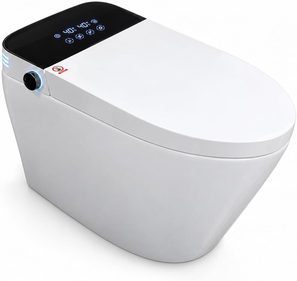 Sanitario Vaso Inteligente Banheiro Smart Voltagem 110v com Led Automatico Digital Moderno Tampa (Tampa Preta)