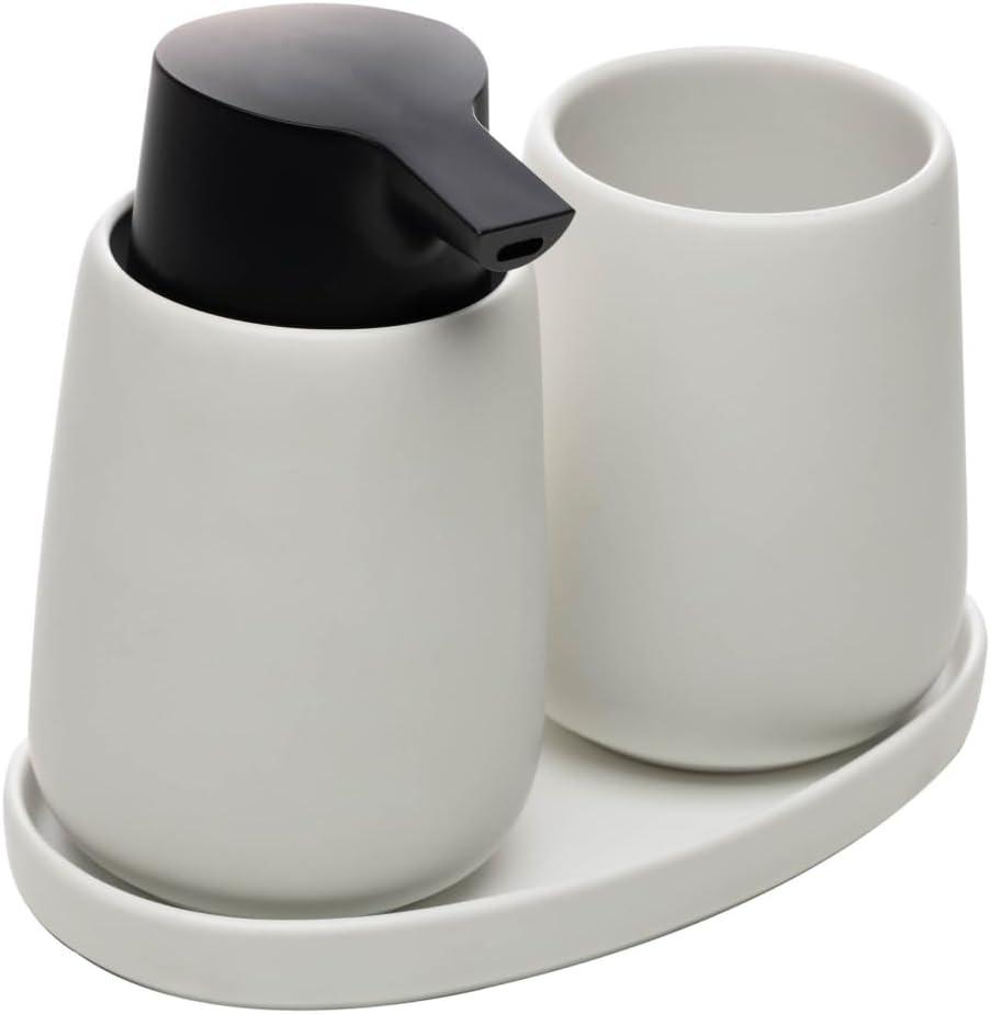 WOLFF - Conjunto 3 Peças para Banheiro de Cerâmica Oca Branco