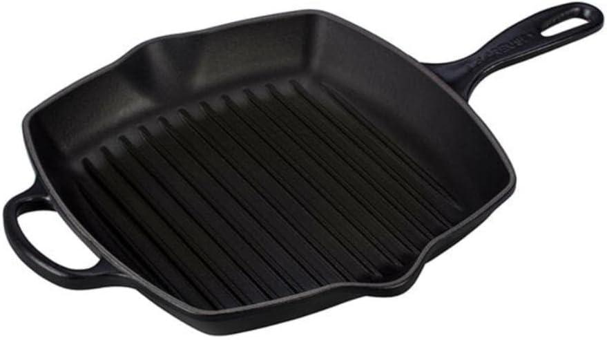 Le Creuset Grelha Quadrada 26 cm Ferro Fundido Esmaltado Signature Black Onyx