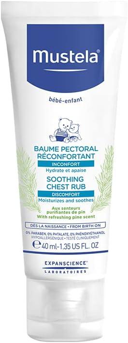Mustela Bálsamo Peitoral Reconfortante 40 ml, Mustela Bebê, Azul, 40 ml