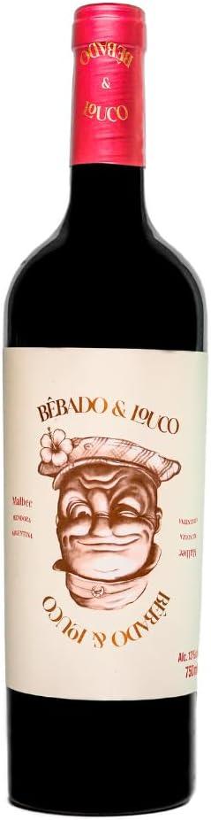 Vinho Fino Tinto Argentino Bêbado & Louco Malbec 2022 06x750ml