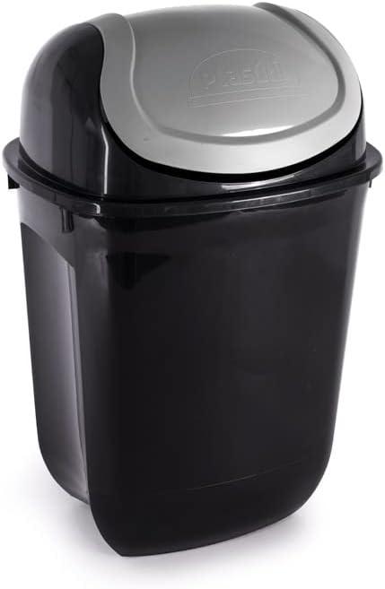 Plasútil Lixeira de Plástico com Tampa Basculante Gira Top 19,5 L - Polipropileno Ouro Velho
