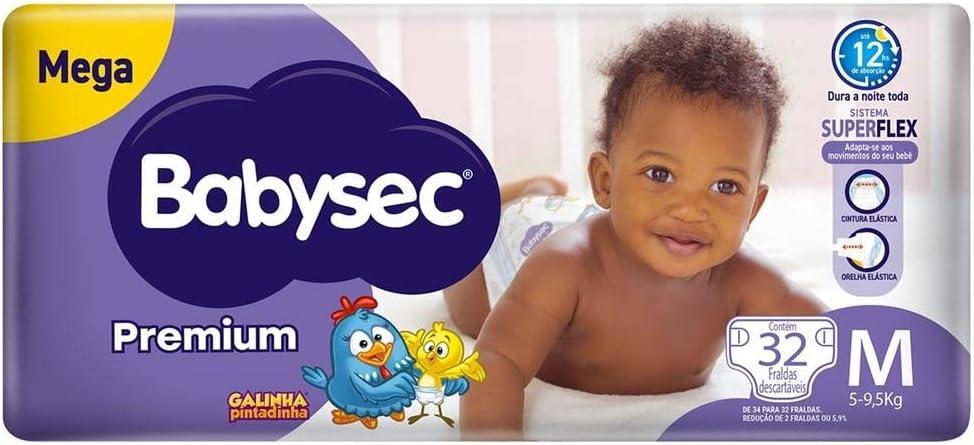 Babysec Fralda Premium M 32 Unidades