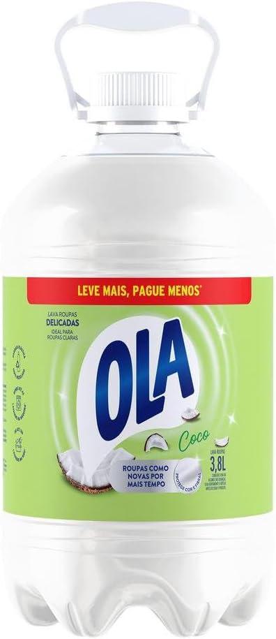 Ola Coco Sabão Líquido para Roupas Delicadas, 3,8L