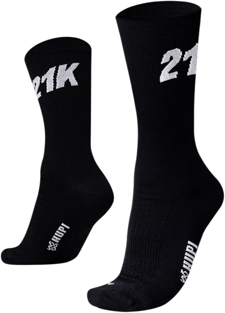 Meia para Corrida Hupi 21k Amarelo Neon, Cor: Amarelo Neon, Tamanho: Único