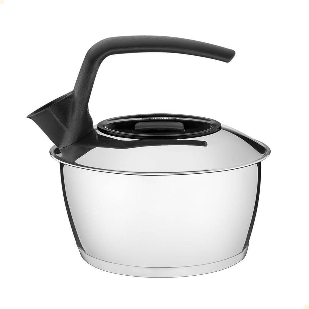 Tramontina 61485160 Chaleira em Aço Inox com Fundo Triplo Cabo Preto 1.5L, Prata