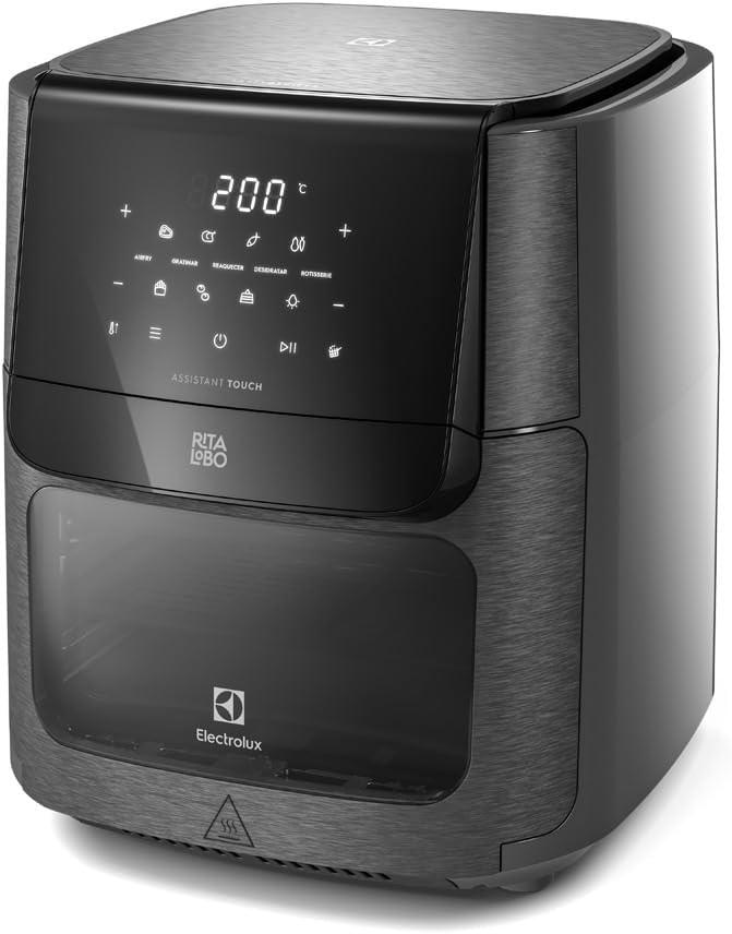 Fritadeira Elétrica sem oleo Forno Oven Airfryer 12L digital receita programada 2 bandejas espeto giratório 1700W Electrolux EAF90 Grafite 127v por Rita Lobo