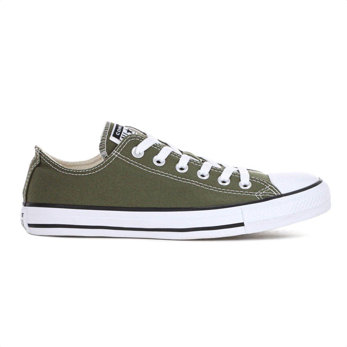 Tênis Converse All Star Chuck Taylor Cano baixo Verde Oliva Original