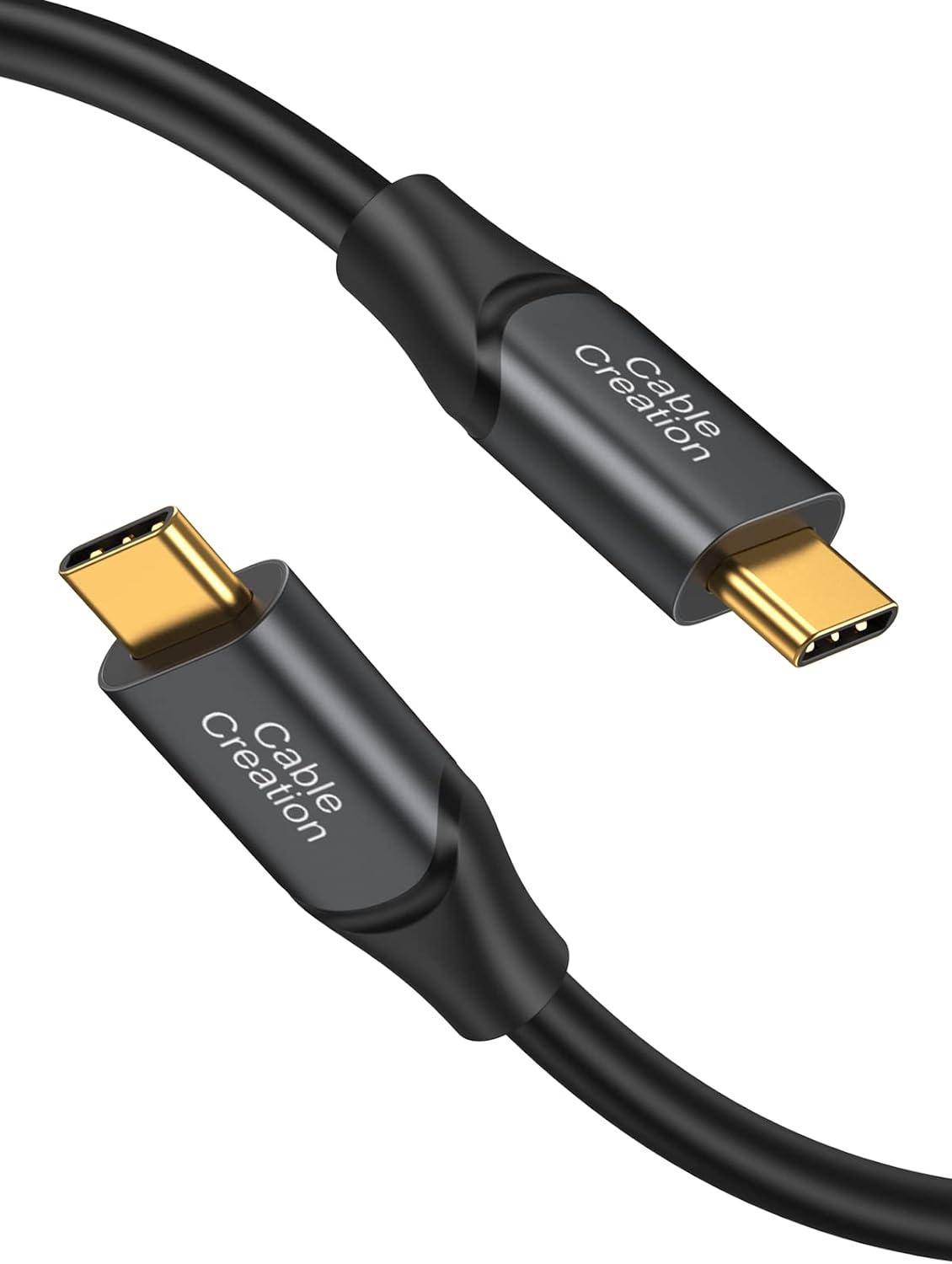 CableCreation Cabo USB-C para USB-C de 100W 0,3 metros, vídeo 4K a 60 Hz