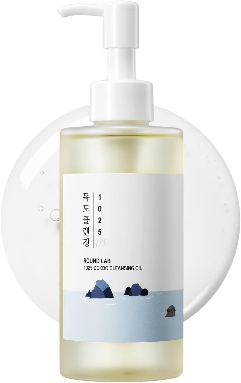 ROUND LAB 1025 Dokdo Cleansing Oil 200ml - Óleo de Limpeza Facial com Água do Mar Profundo, Limpeza Profunda e Suave, Baixo pH, Remove Oleosidade e Impurezas, Hidrata e Acalma a Pele Sensível