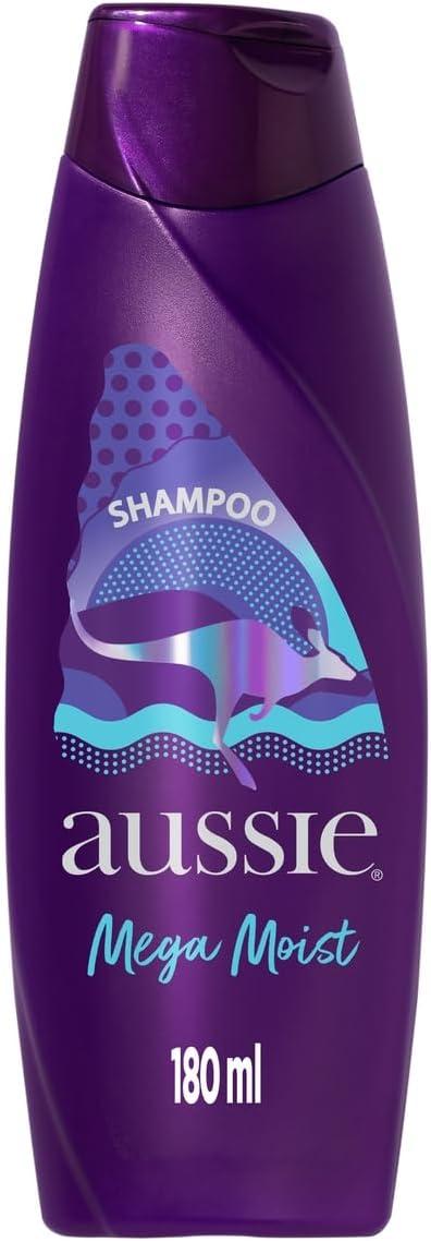 Aussie Shampoo Mega Moist com Óleo de Jojoba 180 ml