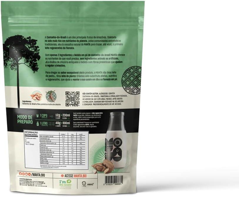 Mahta Leite de Castanha-do-Brasil com Inulina 240g