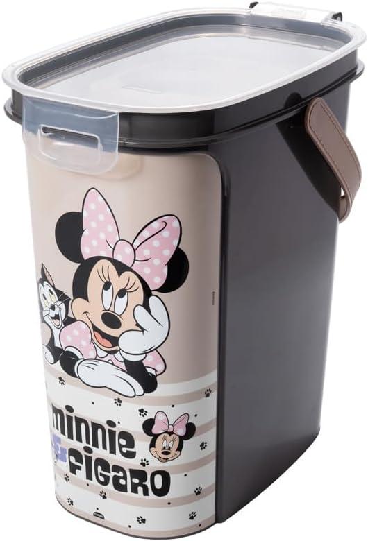 Plasútil Porta Ração Minnie e Fígaro com Tampa Hermética e Dosador 8,5 L