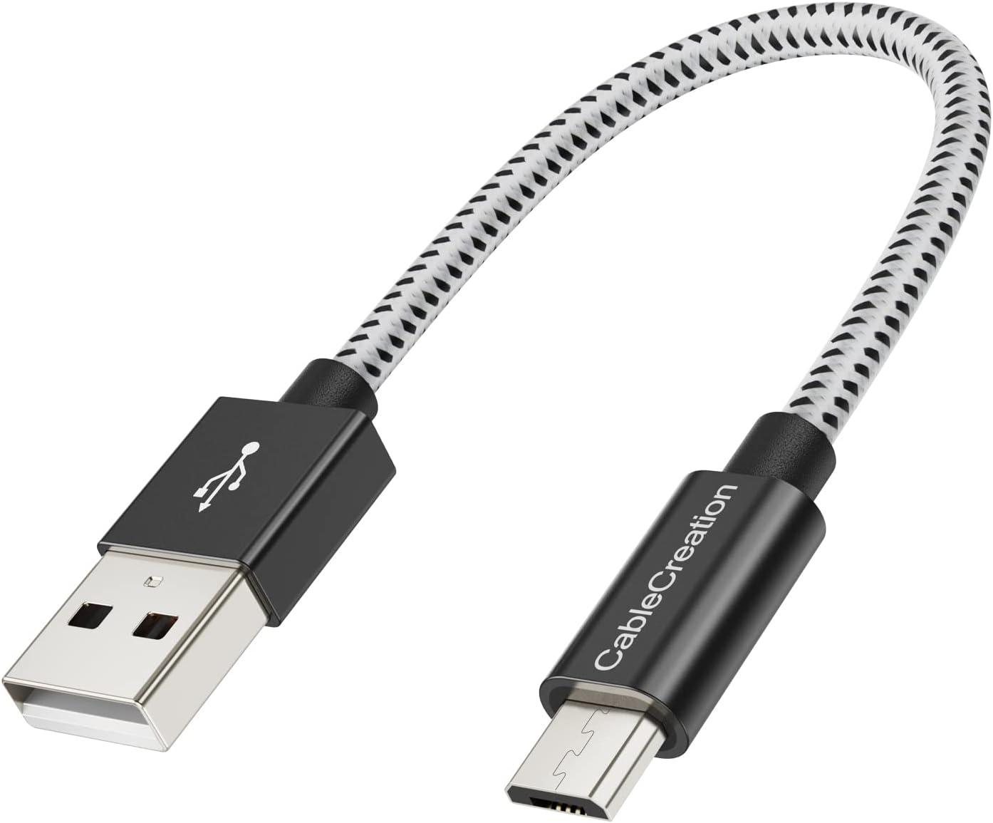 CableCreation Cabo Micro USB curto de 0,15 metros, Cabo USB para Micro USB