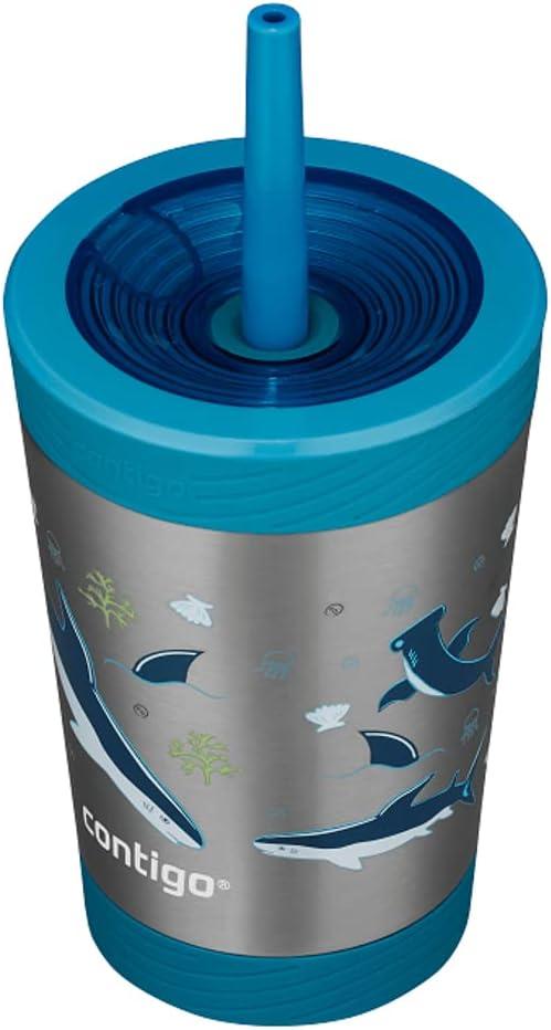 Copo Térmico Infantil Inox 354ml Tubarão Contigo