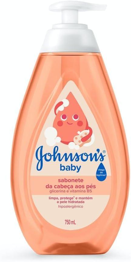 Sabonete Líquido de Glicerina Johnson's Baby, Da Cabeça aos Pés, 750ml