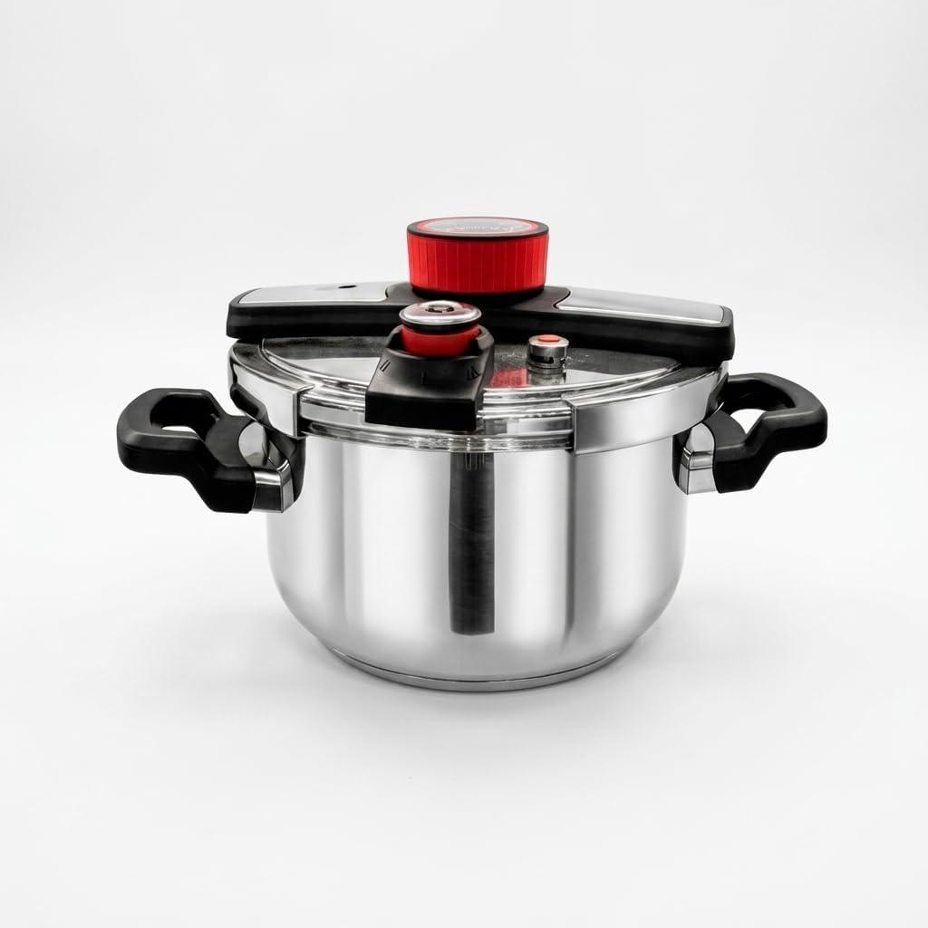 Panela Pressão 4 Litros Inox Fundo Triplo Fechamento Externo Indução e Gás