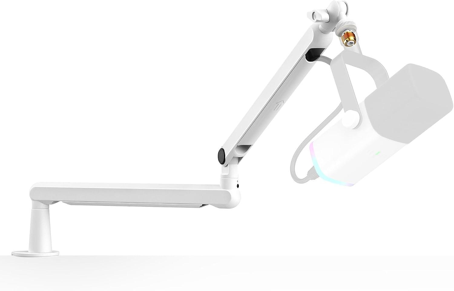 FIFINE BM88W Boom Arm Mic Stand de perfil baixo para gravação/streaming