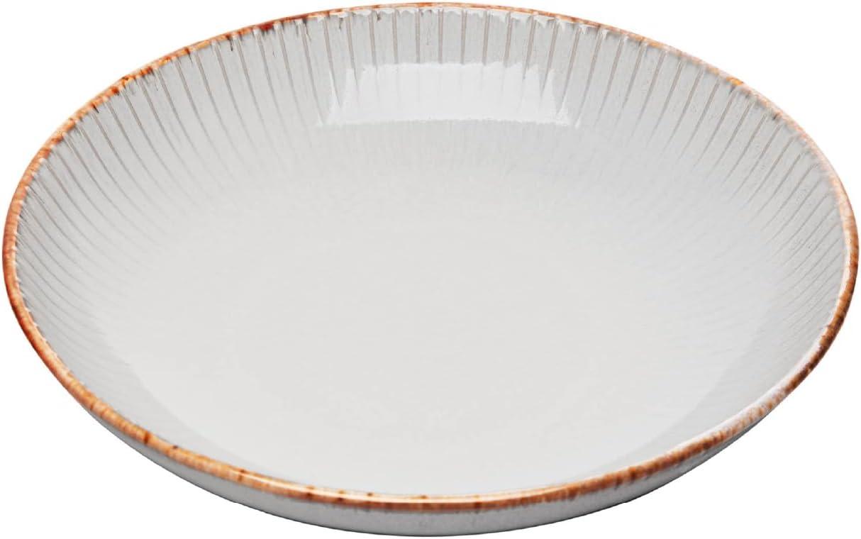 LYOR - Prato para Massa de Cerâmica Linear Cinza 23cm