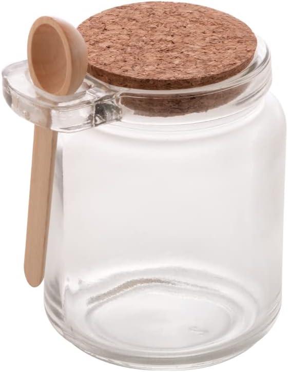 LYOR - Pote com Colher de Bambu e Tampa de Cortiça 240ml Vidro
