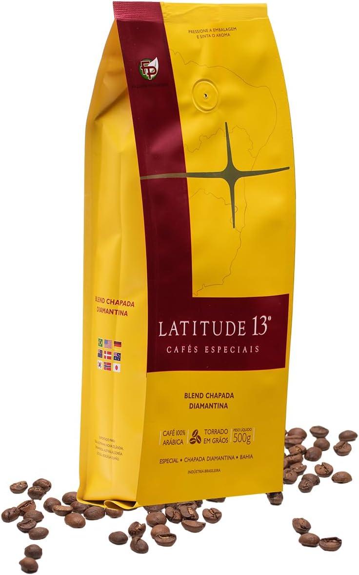 Café latitude 13 Blend Chapada Diamantina torrado em grãos 500 g, Torra média