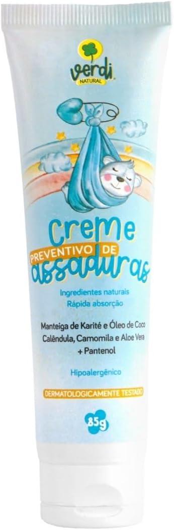 Creme Assaduras Pomada Preventivo Vegano Baby Hipoalergênico Bebê Natural Pele Sensível Aloe Vera Rápida Absorção