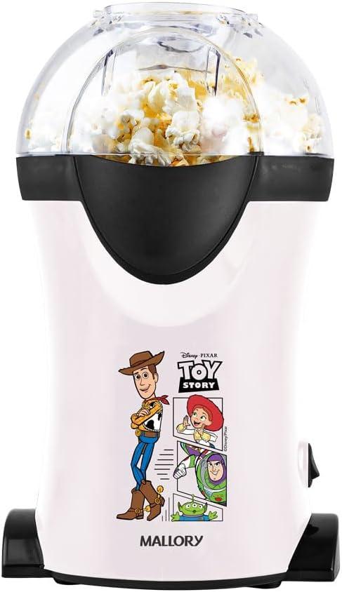 Pipoqueira Elétrica Mallory Toy Story – Pipocas Sequinhas e Sem Óleo, Bocal Expedidor, Copo Medidor para Manteiga e Pés Antiderrapantes - 220V