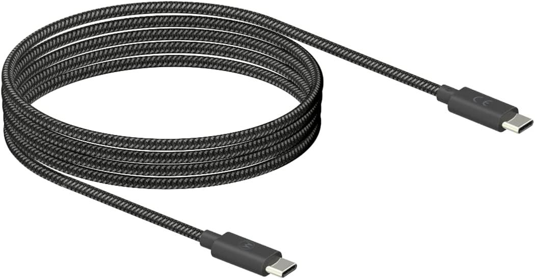 Motorola, Cabo de Dados Premium Nylon Trançado 1,5 Metros USB-C - USB-C, Preto